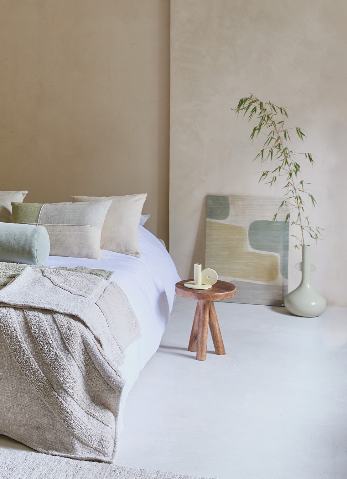 Urban Nature Culture Labyrinth B wanddecoratie 65 x 50 cm - voorkant 3 beige
