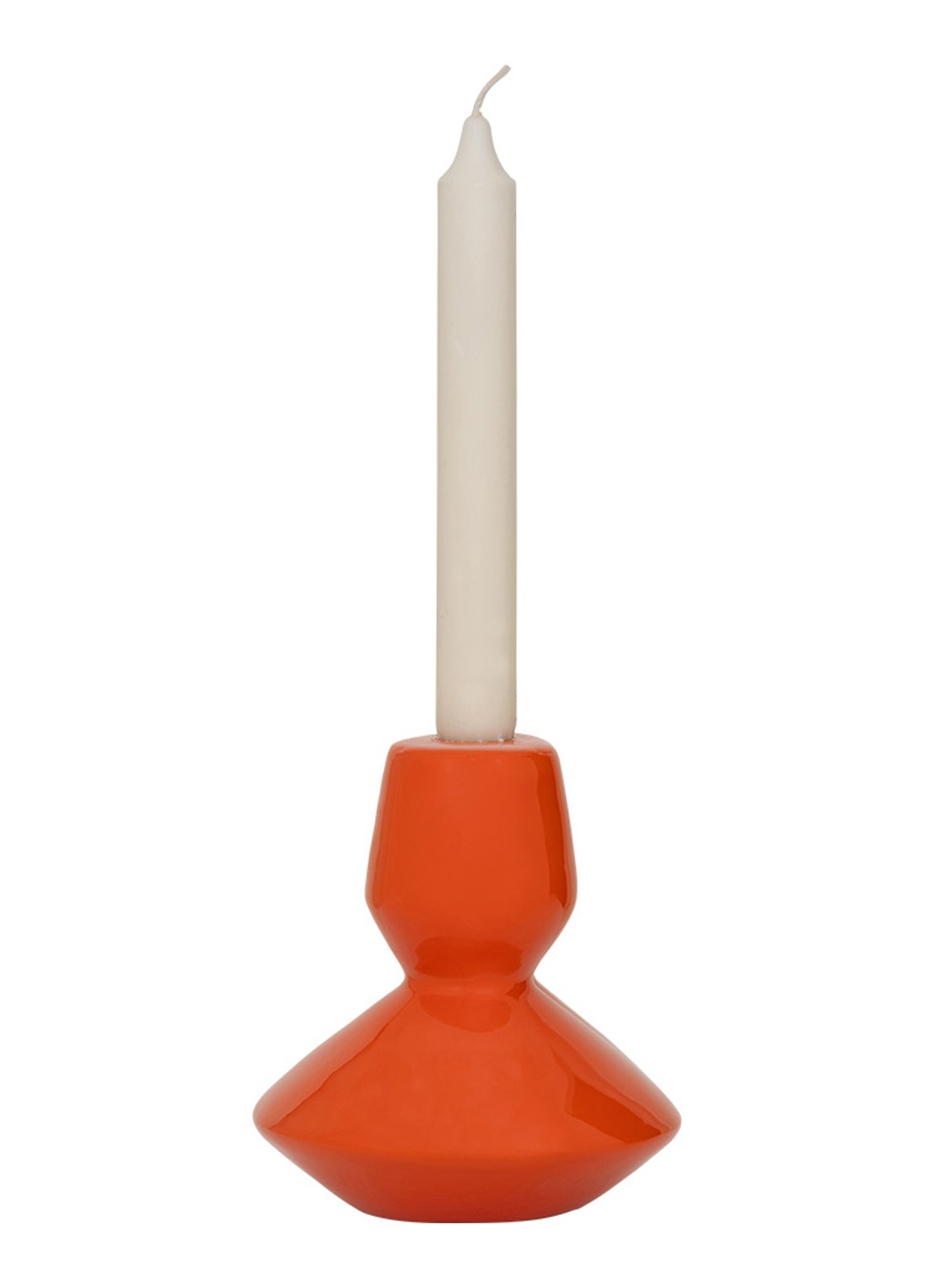 Urban Nature Culture Logan kandelaar 14 cm - voorkant 2 orange