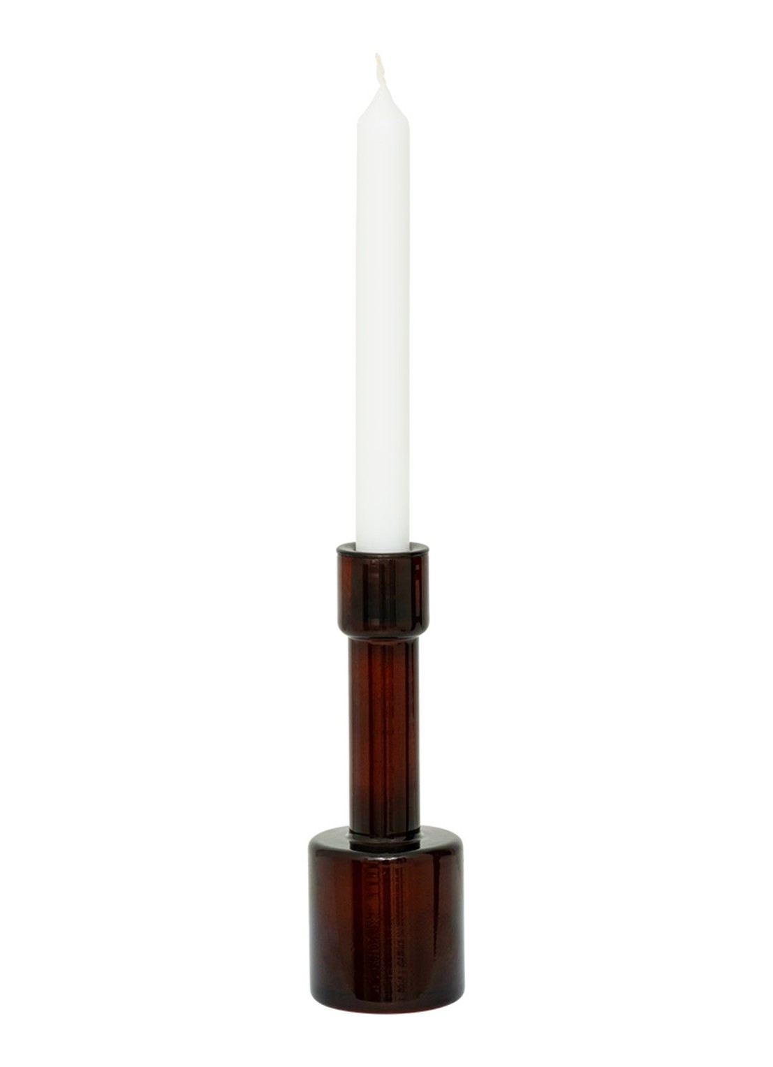 Urban Nature Culture Lyla B kandelaar 19 cm - voorkant aubergine