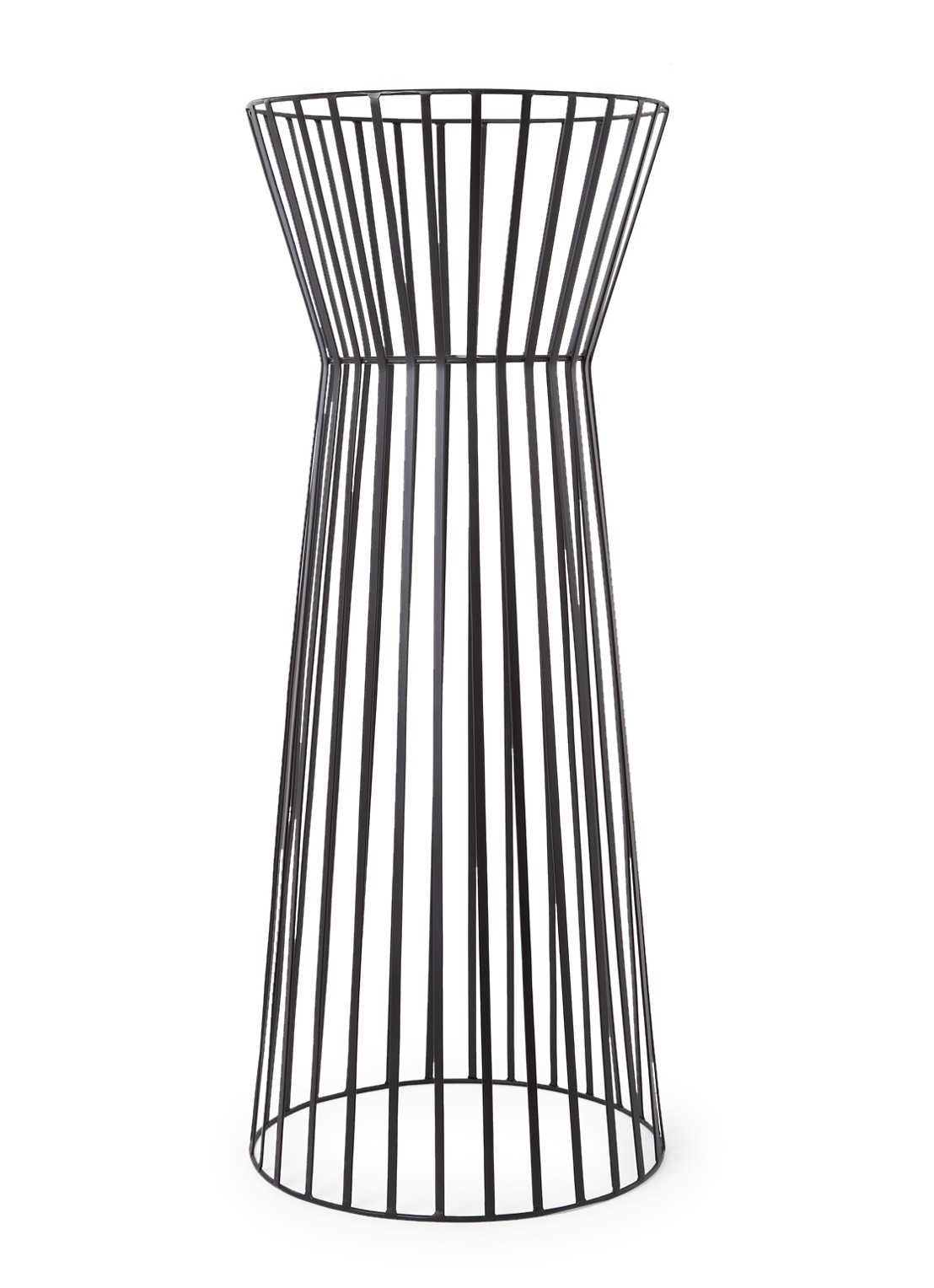 Urban Nature Culture Plantenbak van ijzer voor binnen Ø35 cm - voorkant 3 zwart