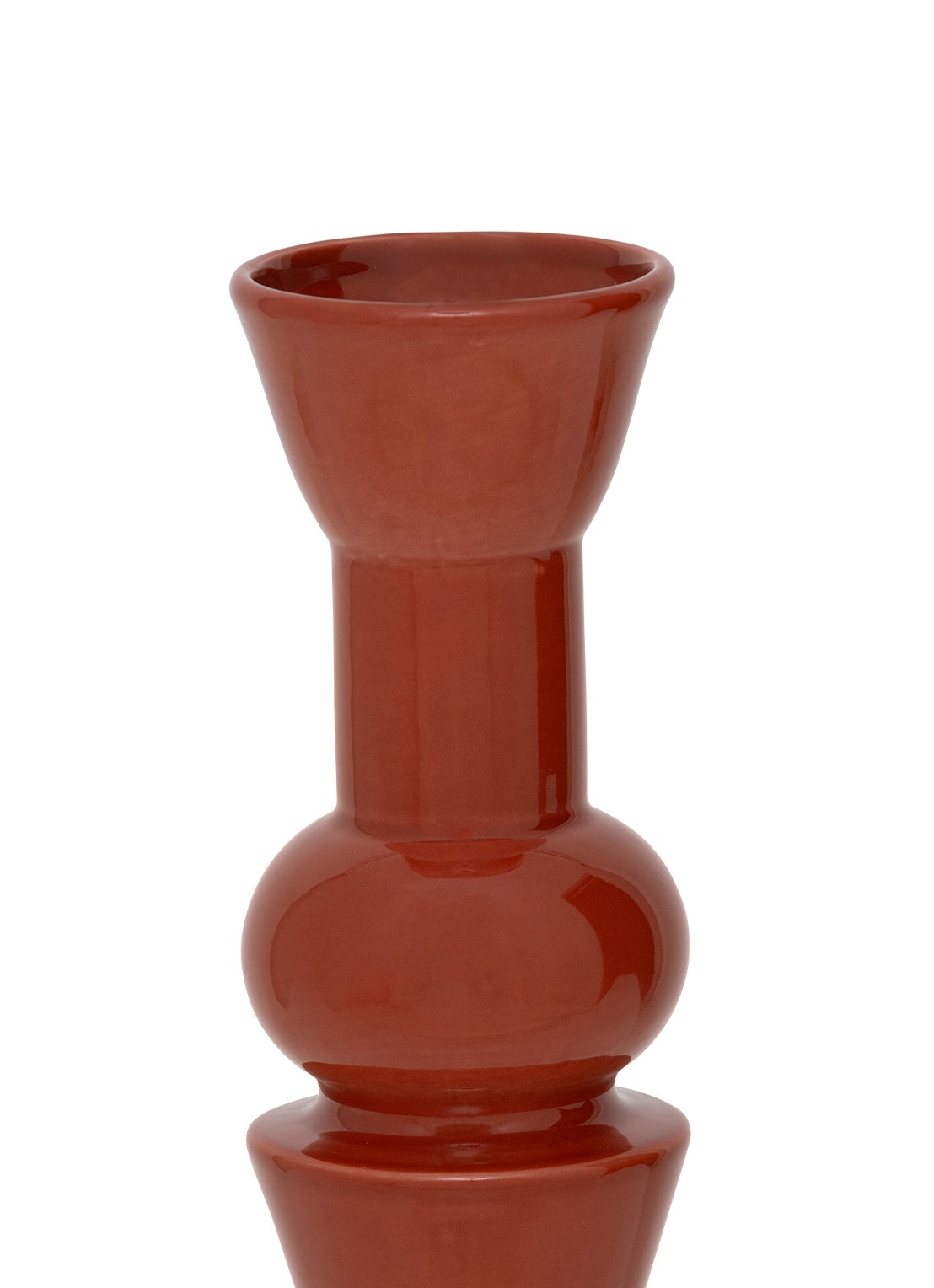 Urban Nature Culture Poul vaas 31 cm - achterkant steenrood