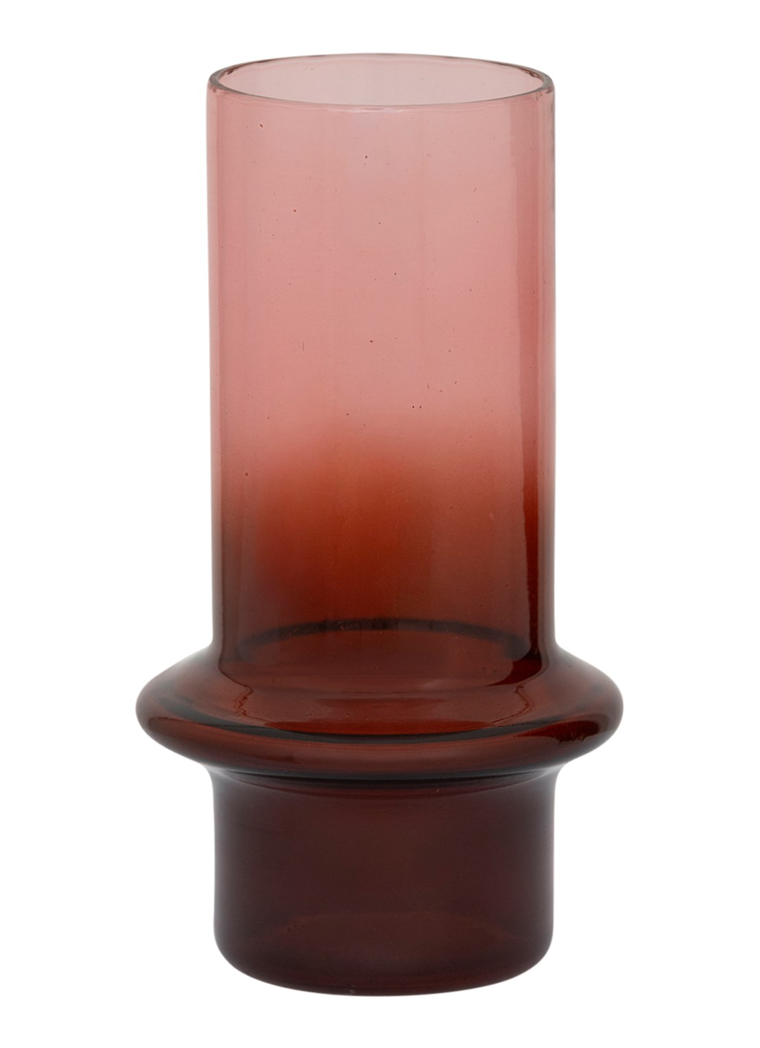 Urban Nature Culture Rayo vaas 17 cm - voorkant 3 donkerrood