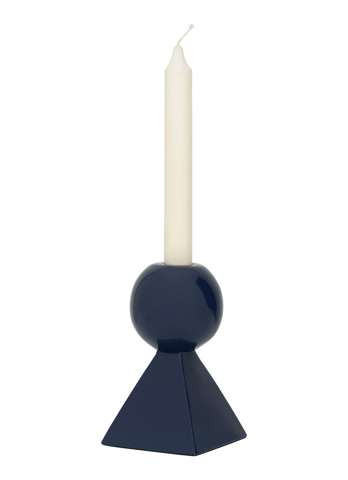 Urban Nature Culture Rett kandelaar 15 cm - detail 2 blauw