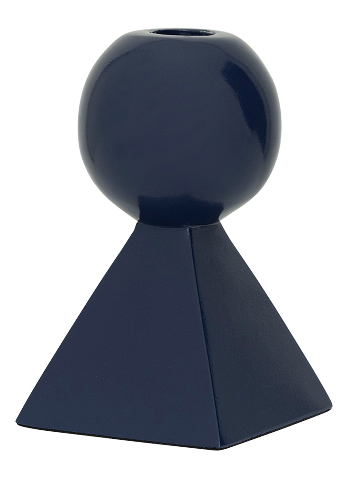 Urban Nature Culture Rett kandelaar 15 cm - voorkant 5 blauw