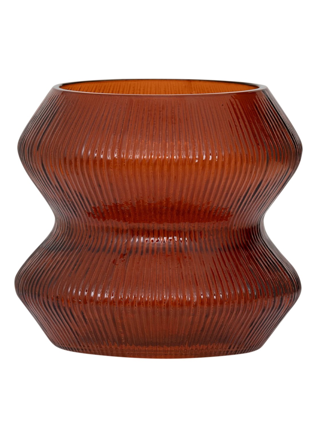 Urban Nature Culture Skye waxinelichthouder 12,5 cm - voorkant 2 orange