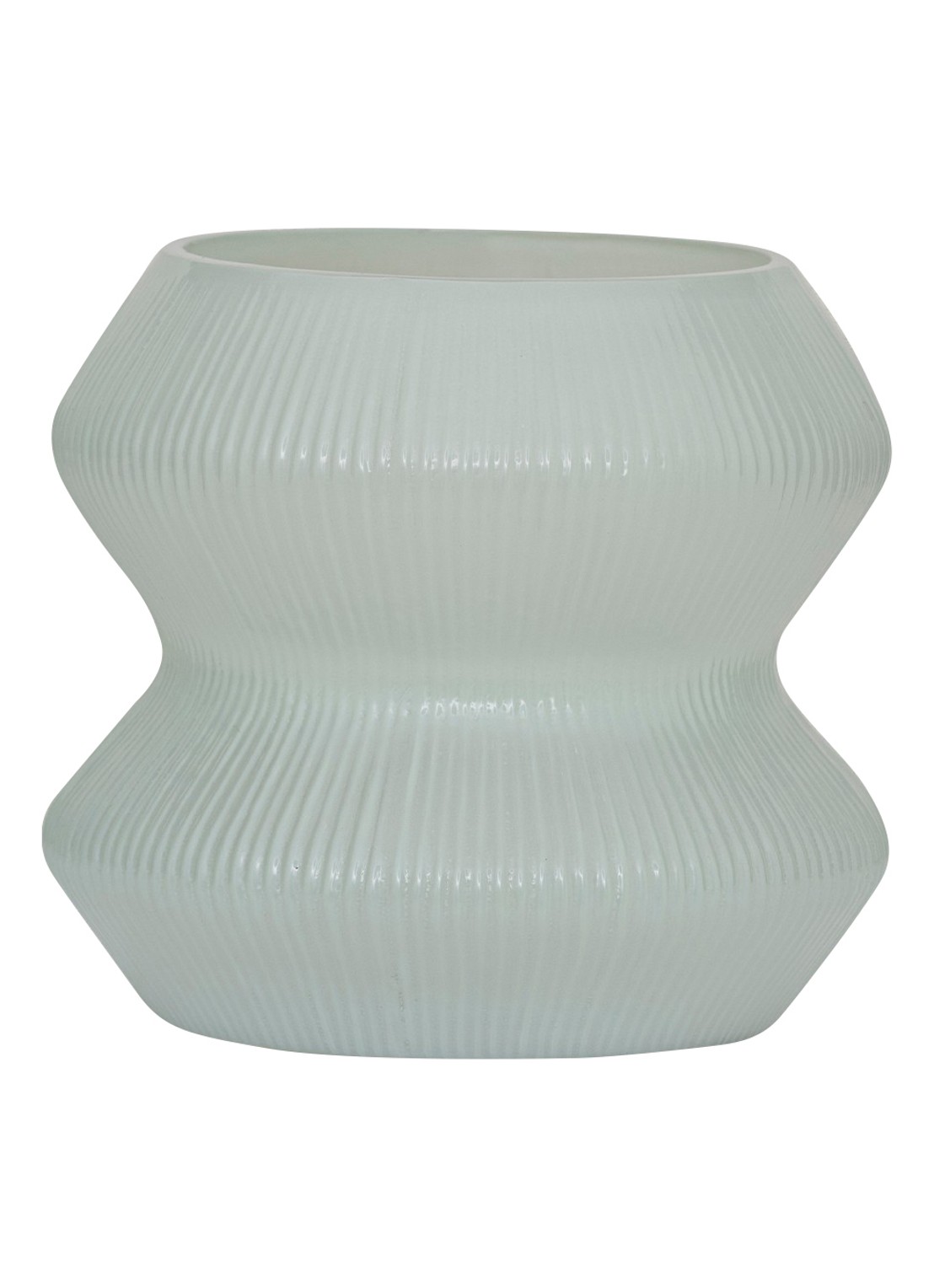 Urban Nature Culture Skye XL waxinelichthouder 12,5 cm - voorkant 3 lichtgroen