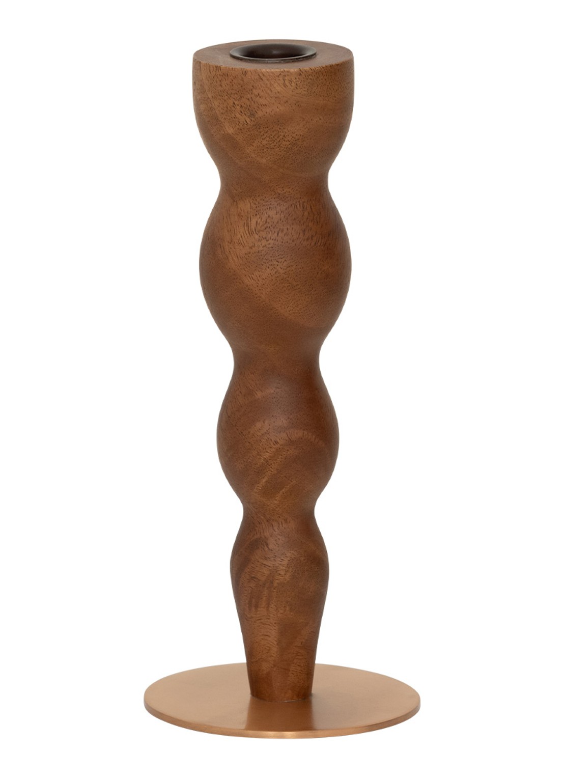 Urban Nature Culture Tali kandelaar 24 cm - voorkant 2 bruin
