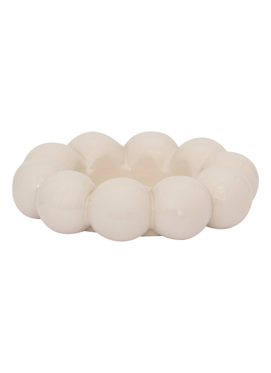 Urban Nature Culture Talon waxinelichthouder 3 cm - achterkant beige