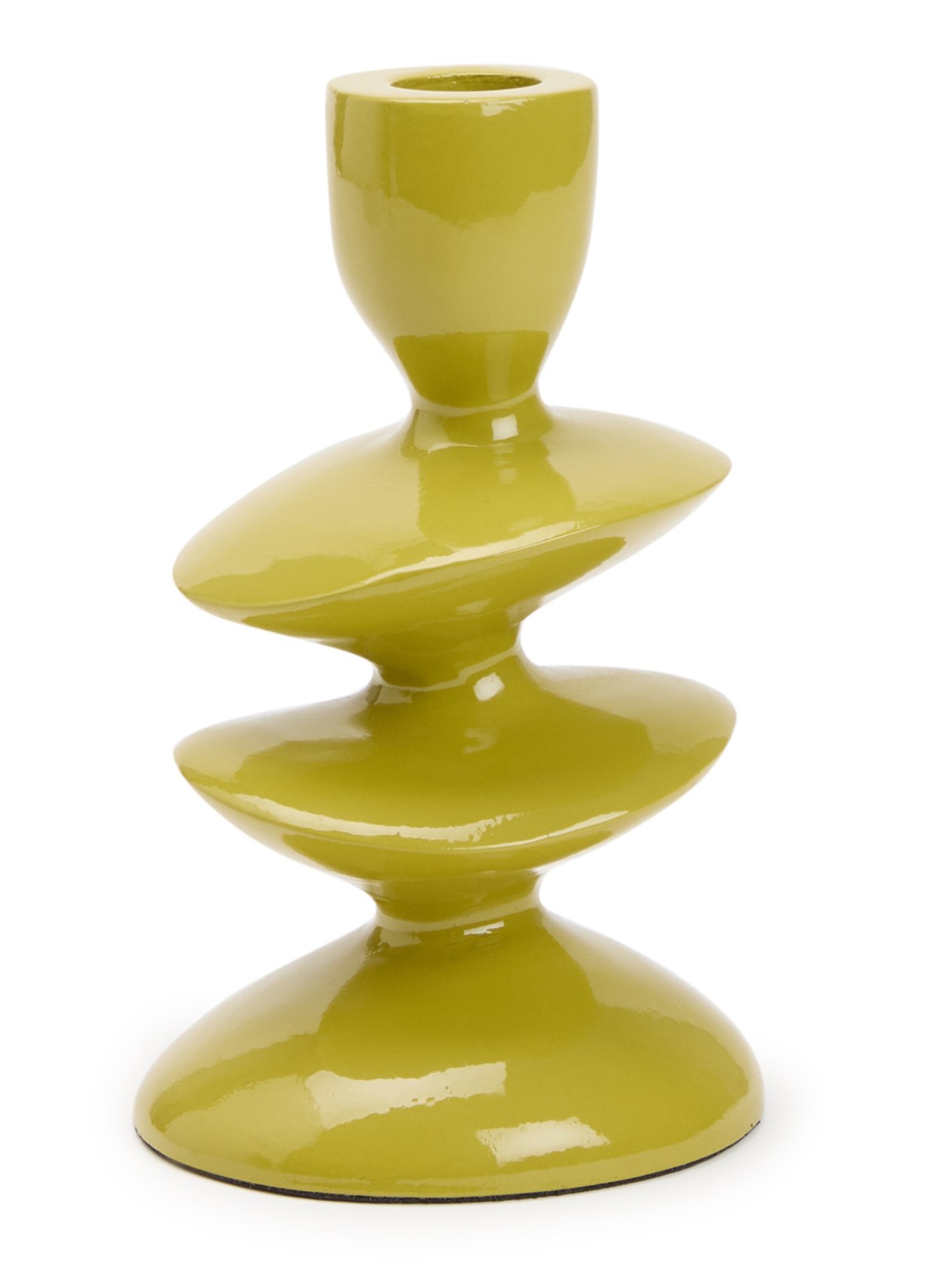 Urban Nature Culture Tove kandelaar 14 cm - voorkant 2 geel