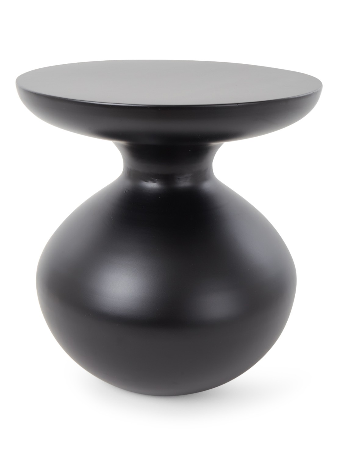 Urban Nature Culture Tummy bijzettafel 40 cm - voorkant zwart