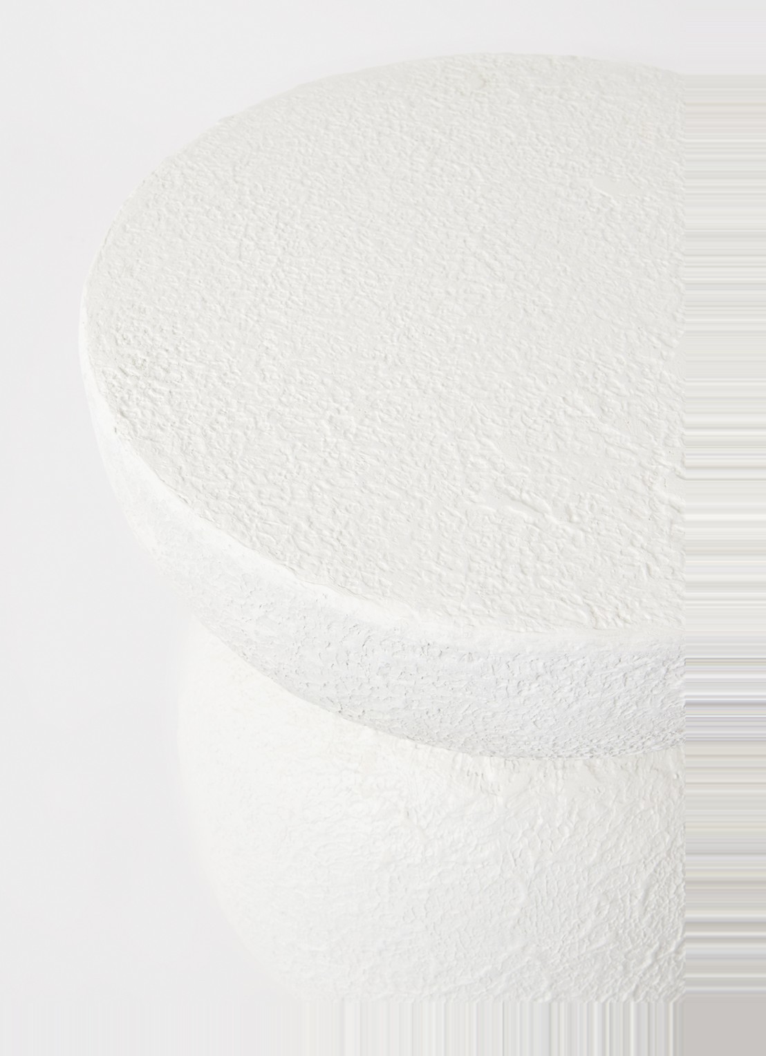 Urban Nature Culture Umi handgemaakte bijzettafel 44 cm - voorkant 2 wit