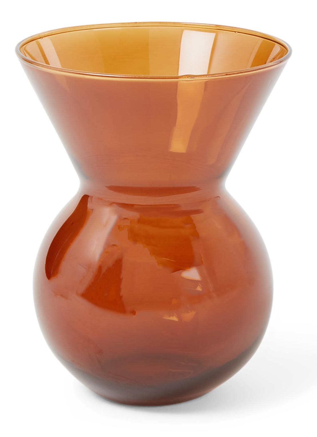 Urban Nature Culture Vaas 15 cm - voorkant oranjebruin