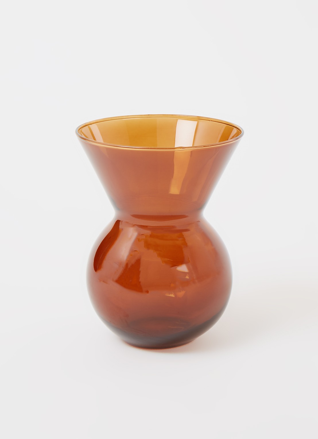 Urban Nature Culture Vaas 15 cm - voorkant 2 oranjebruin