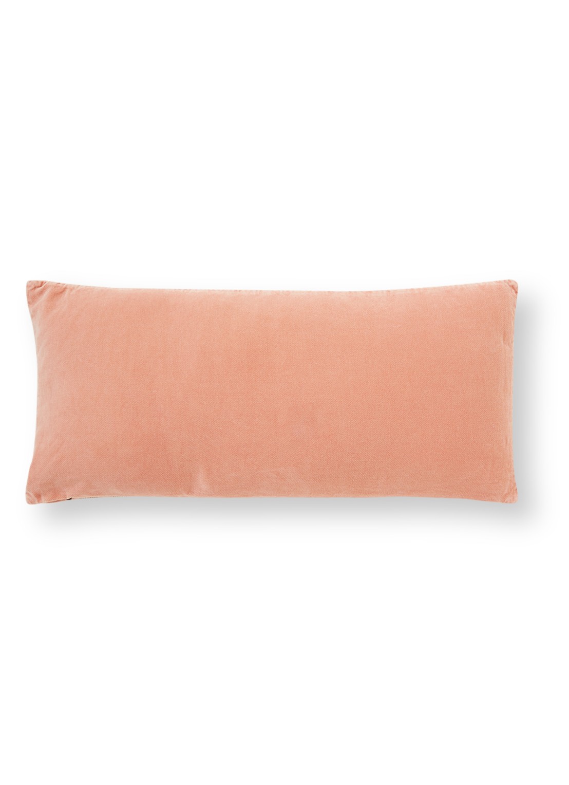 Urban Nature Culture Vintage velvet sierkussen 70 x 30 cm - voorkant zalmroze