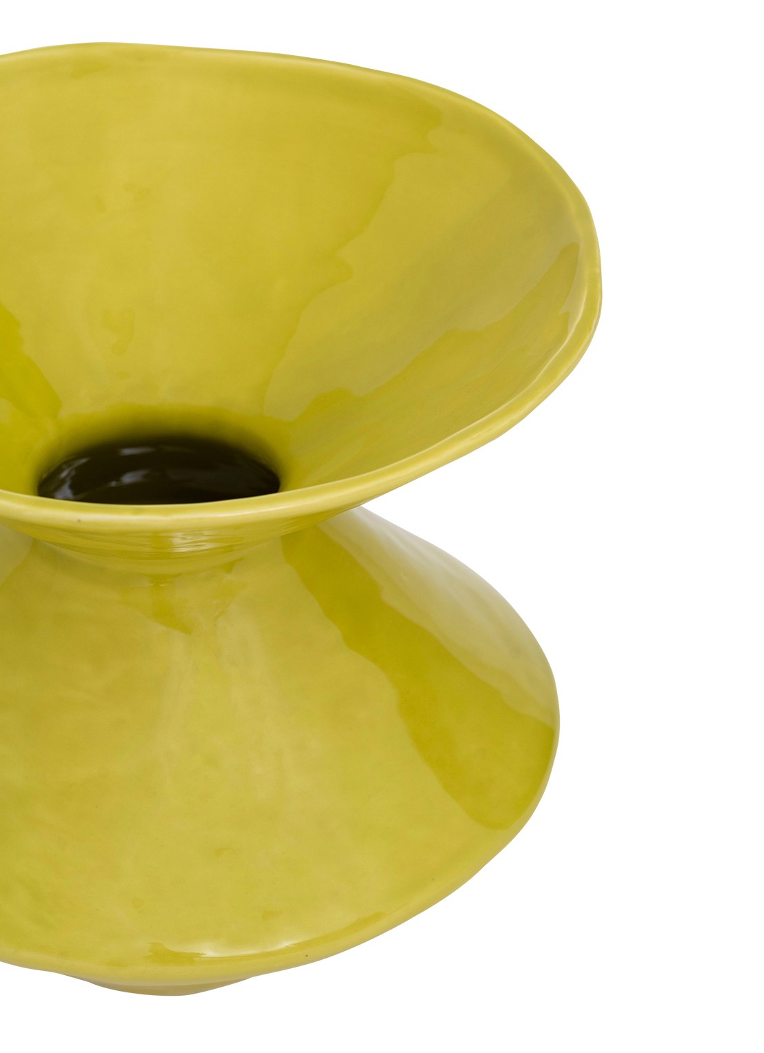Urban Nature Culture Zale vaas 28 cm - achterkant geel
