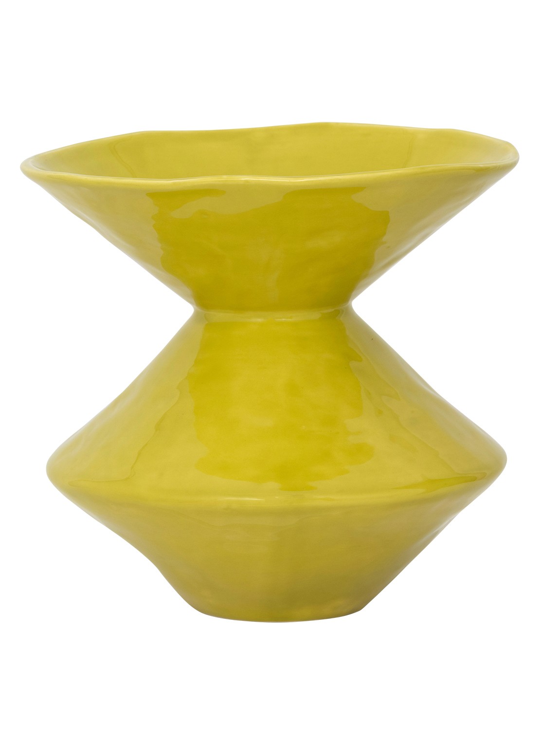 Urban Nature Culture Zale vaas 28 cm - voorkant 2 geel