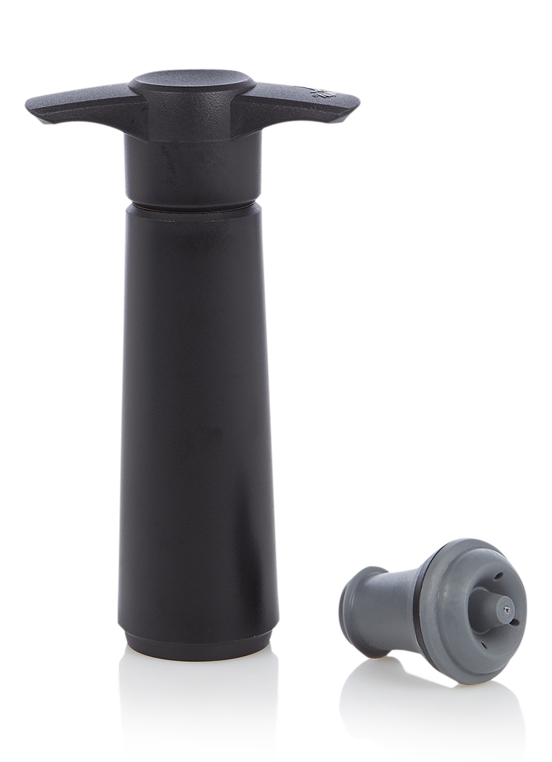 Vacu Vin Wine Saver vacuüm pomp met wijnstopper set van 2 - voorkant zwart