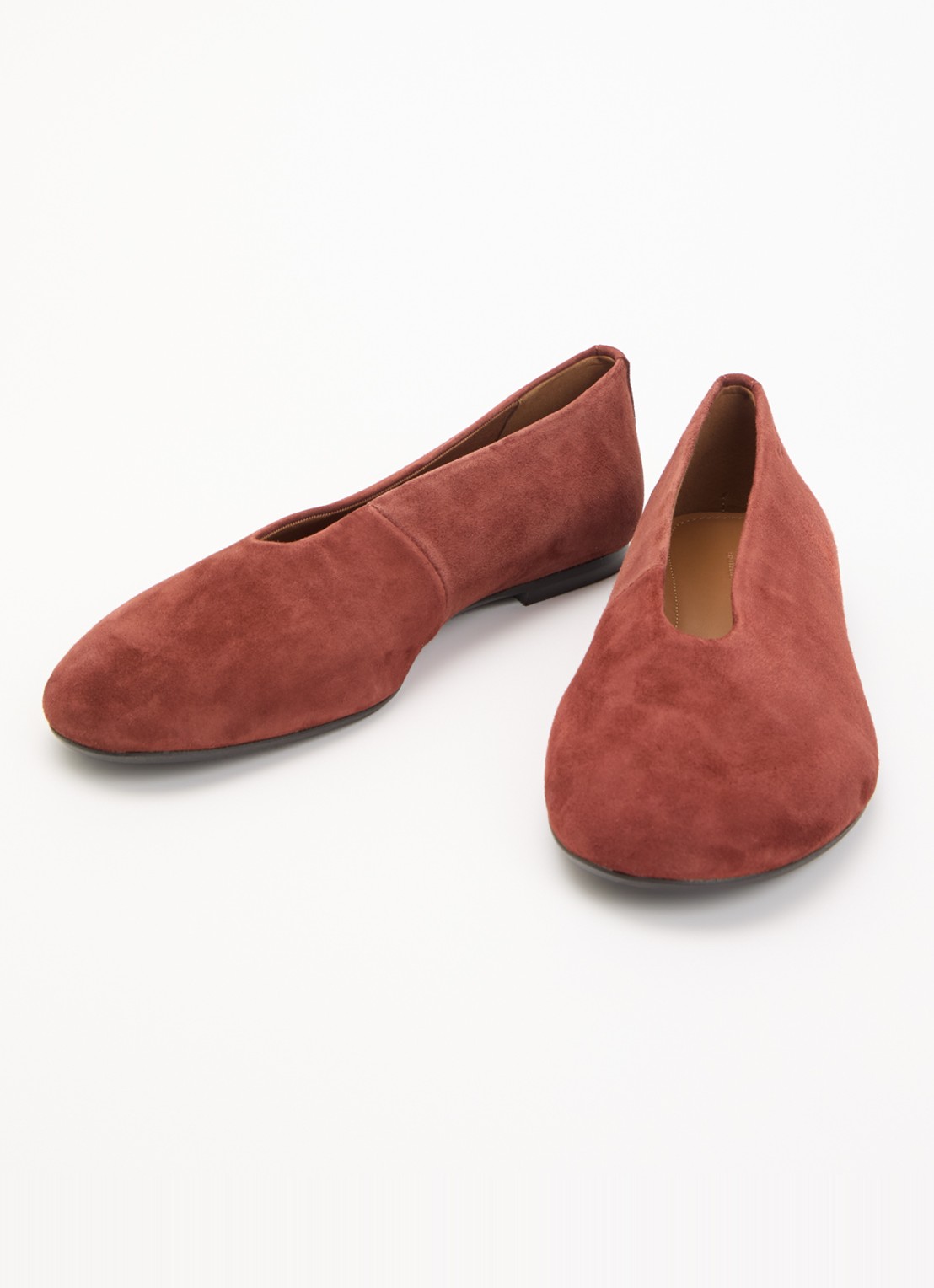 Vagabond Shoemakers Aleya ballerina van geitensuède - detail 2 steenrood