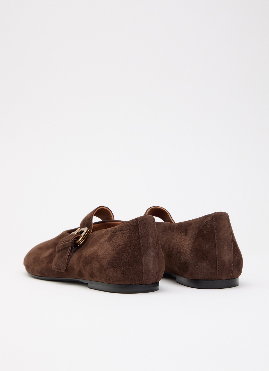 Vagabond Shoemakers Aleya ballerina van geitensuède - achterkant bruin