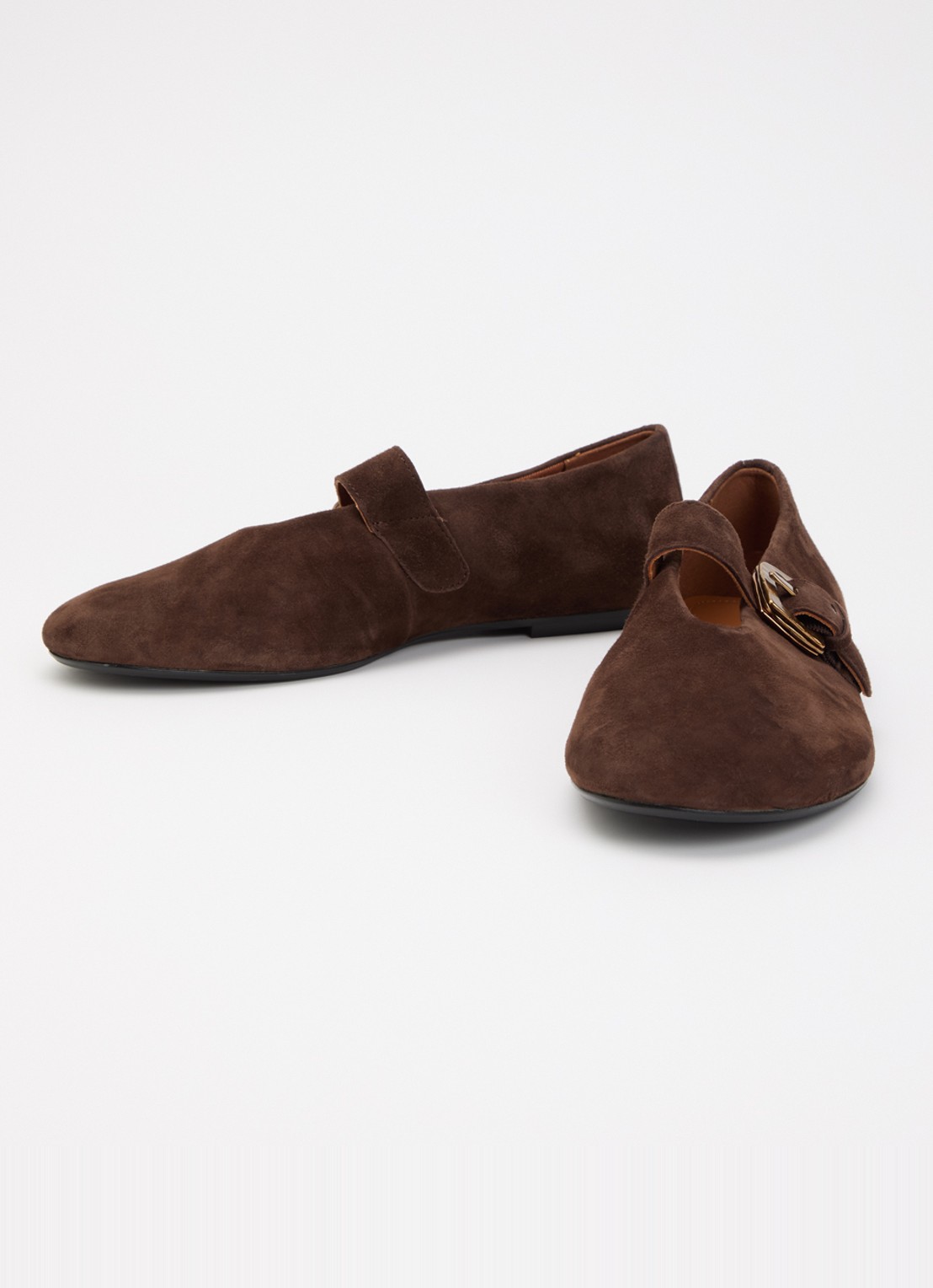 Vagabond Shoemakers Aleya ballerina van geitensuède - detail 2 bruin