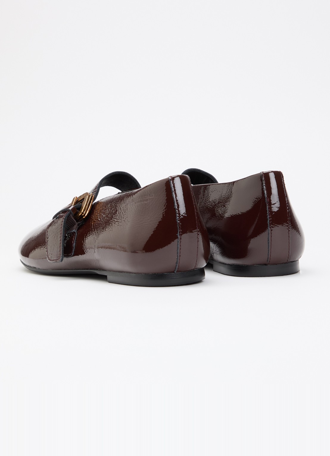 Vagabond Shoemakers Aleya ballerina van lakleer - achterkant 5 chocoladebruin