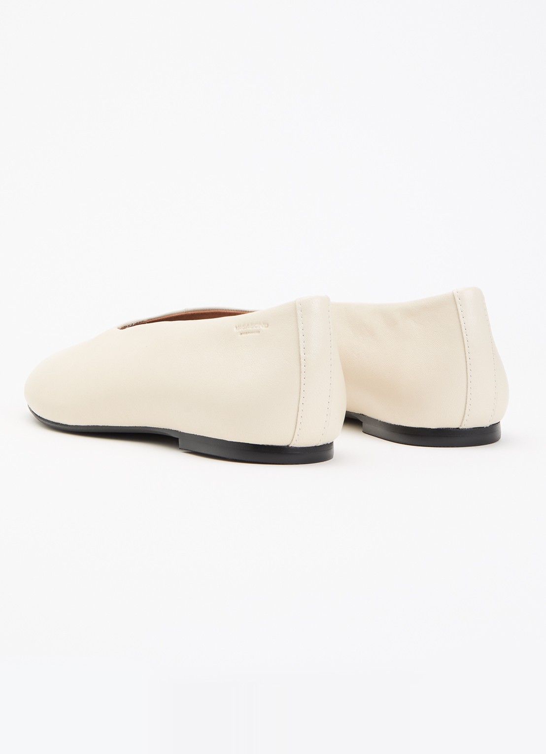 Vagabond Shoemakers Aleya ballerina van schapenleer - achterkant creme