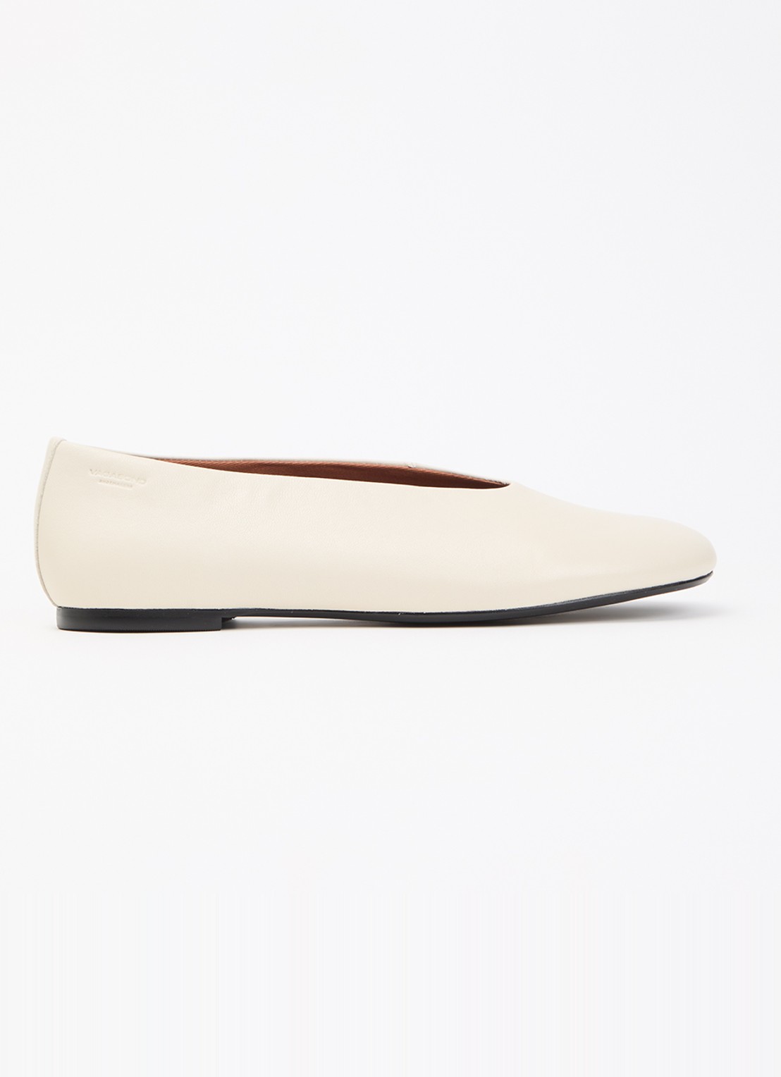 Vagabond Shoemakers Aleya ballerina van schapenleer - voorkant 5 creme