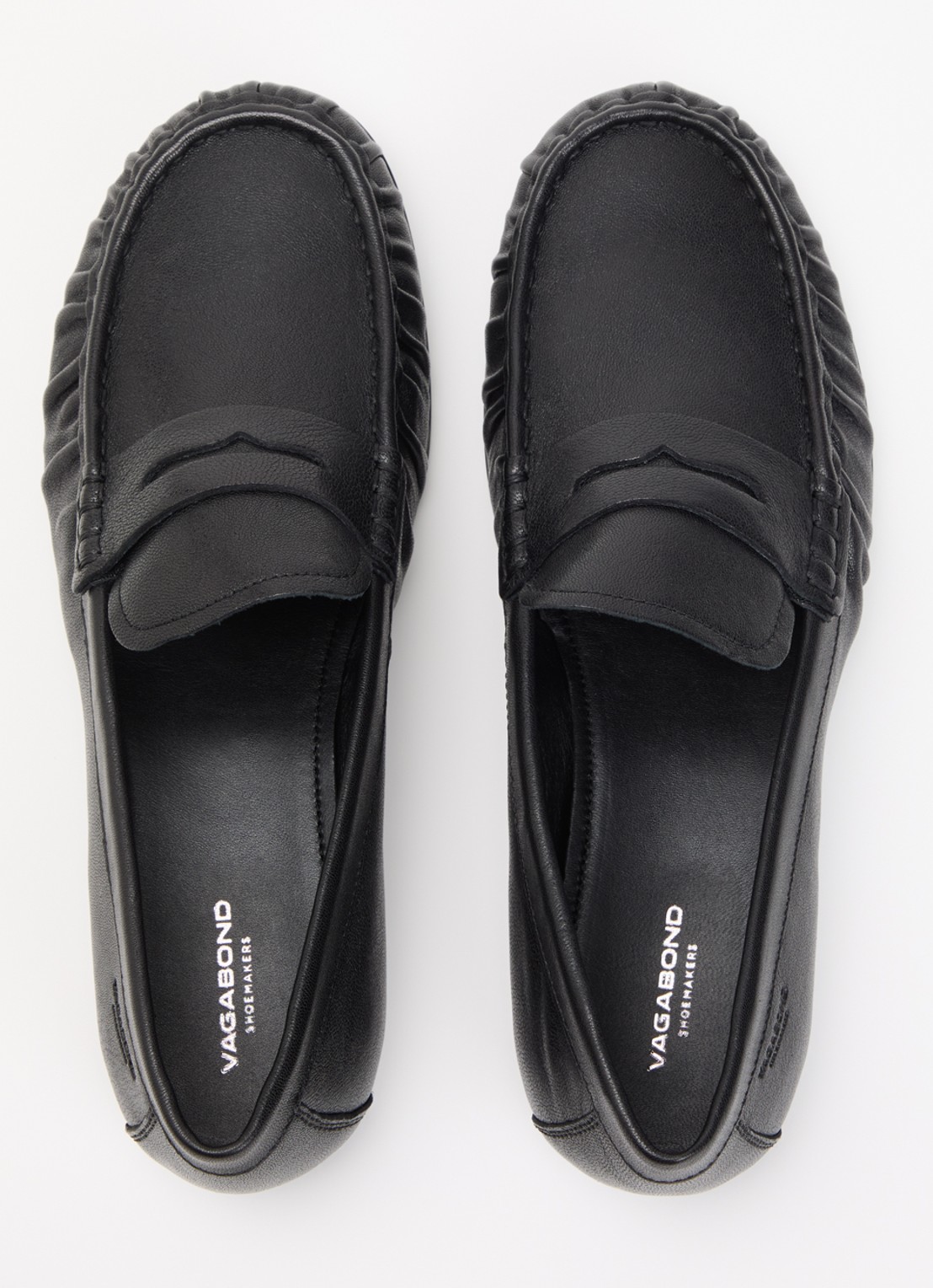 Vagabond Shoemakers Aleya loafer van schapenleer - detail 4 zwart
