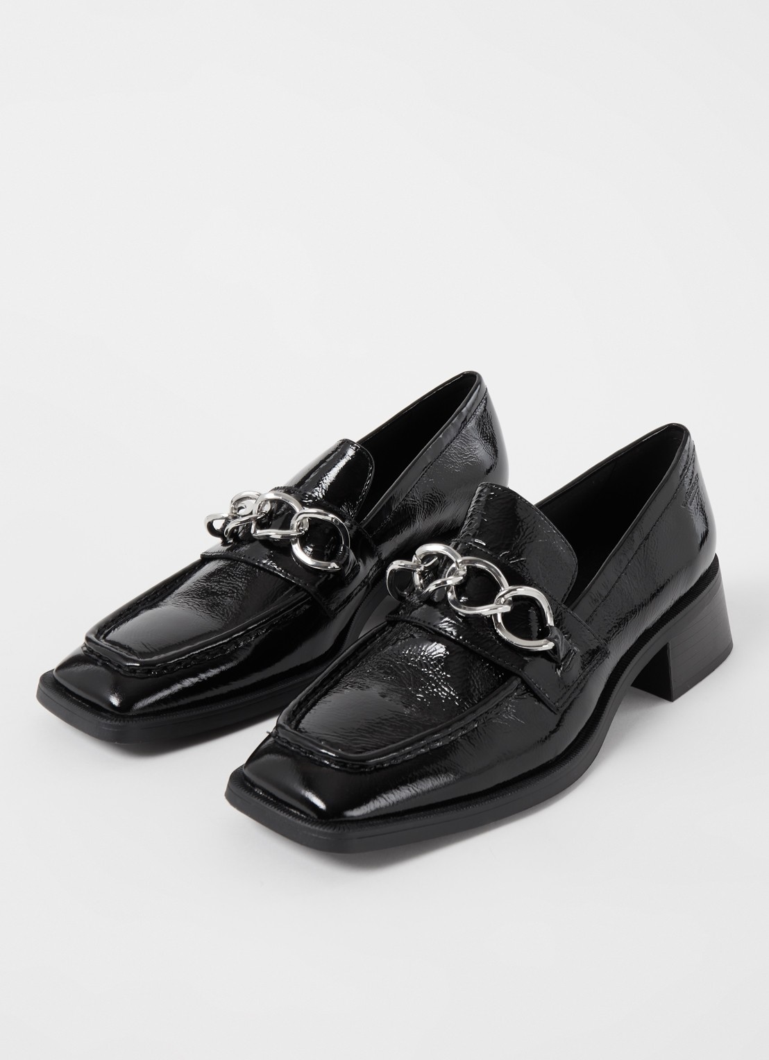 Vagabond Shoemakers Blanca loafer van lakleer - detail zwart