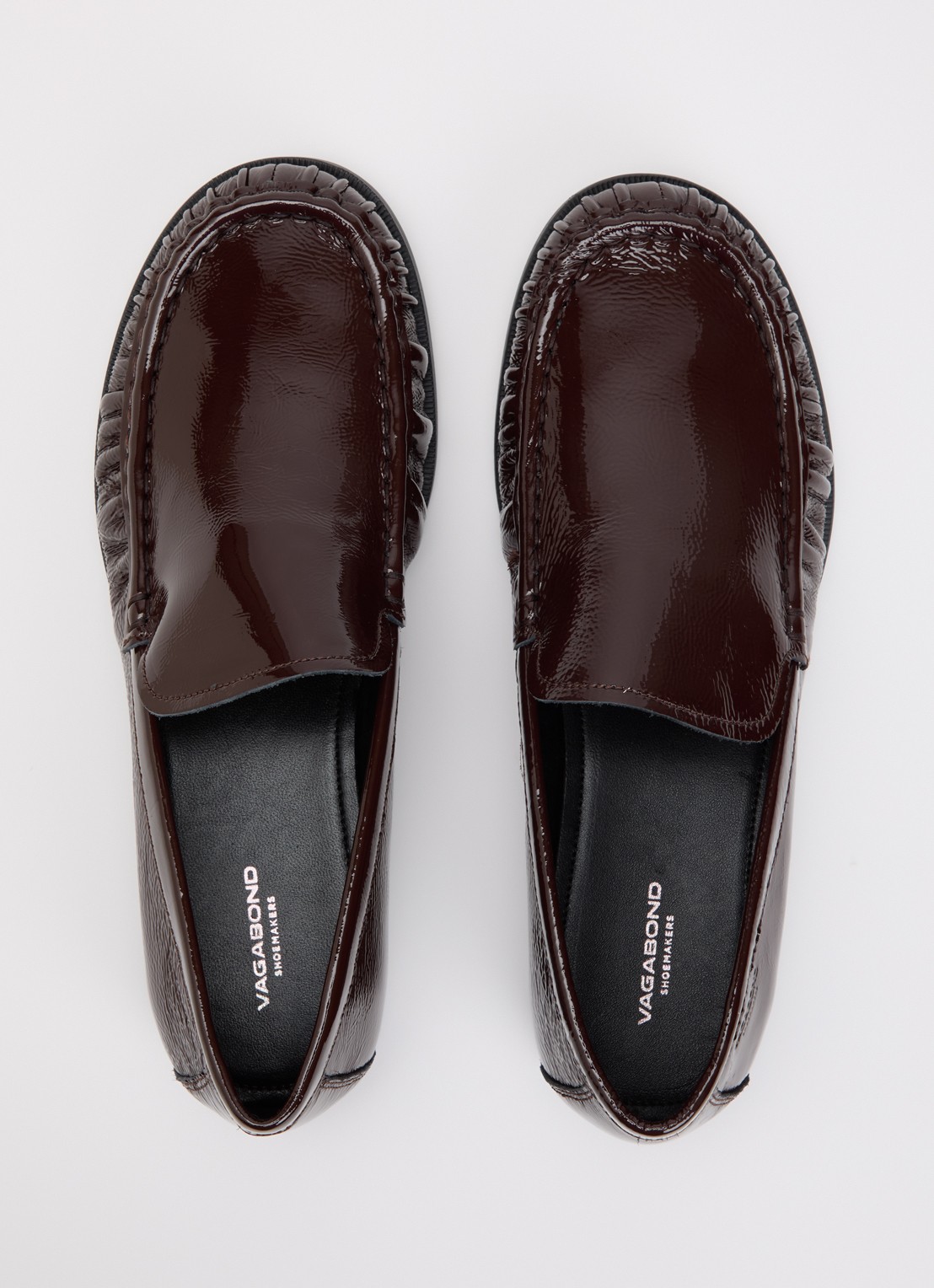 Vagabond Shoemakers Brandi loafers van leer met lakfinish - detail 2 bruin