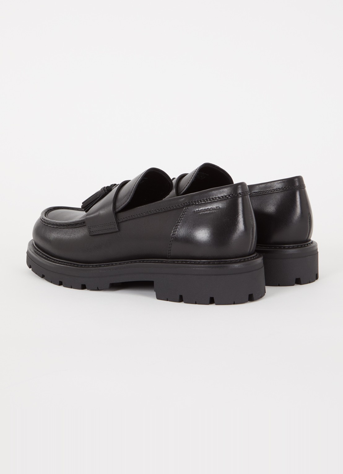 Vagabond Shoemakers Cameron loafer van leer met franjes - achterkant 6 zwart