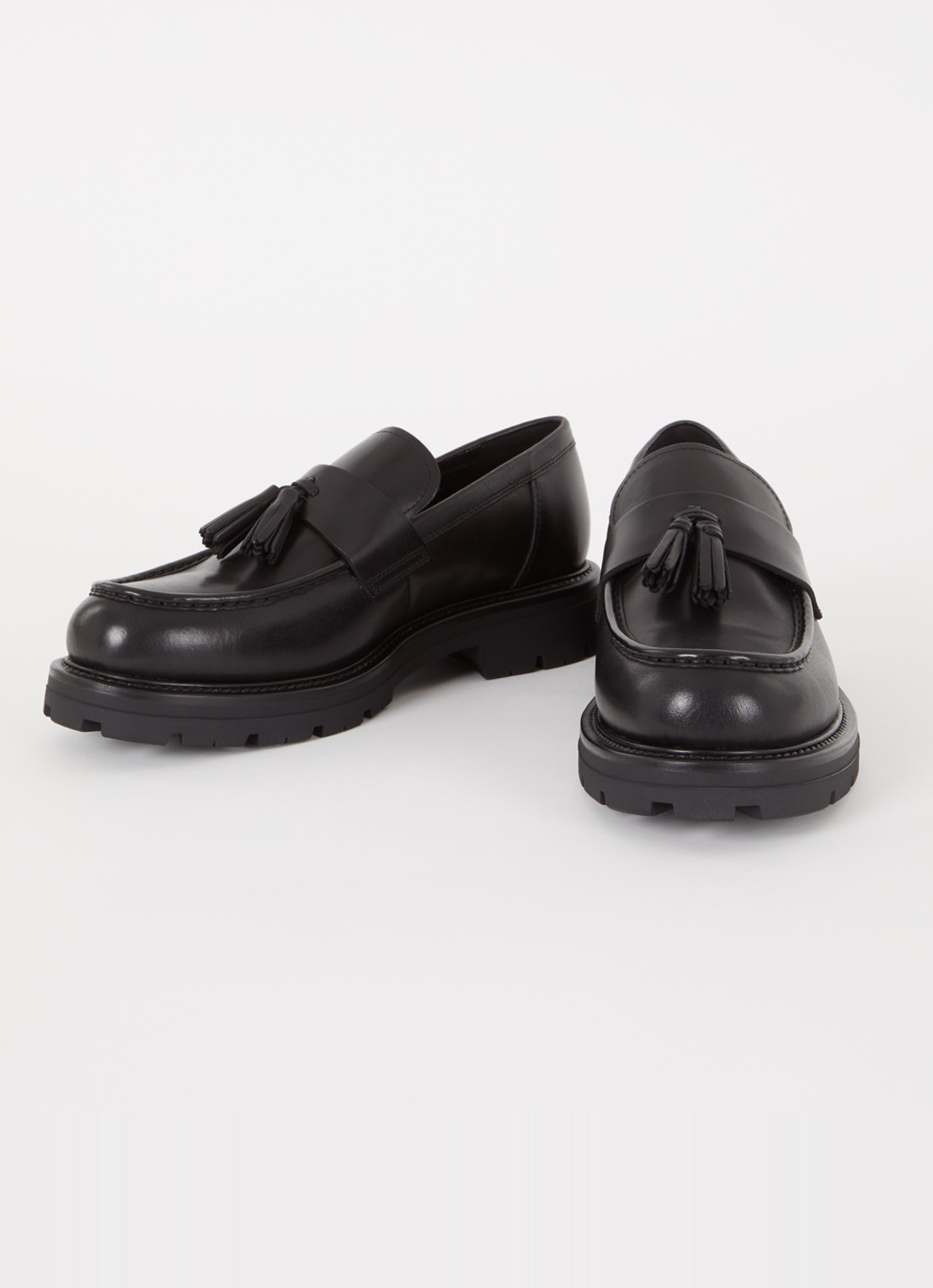 Vagabond Shoemakers Cameron loafer van leer met franjes - detail 3 zwart