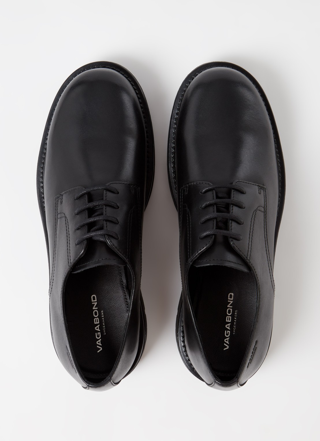 Vagabond Shoemakers Cameron veterschoen van leer - detail 2 zwart