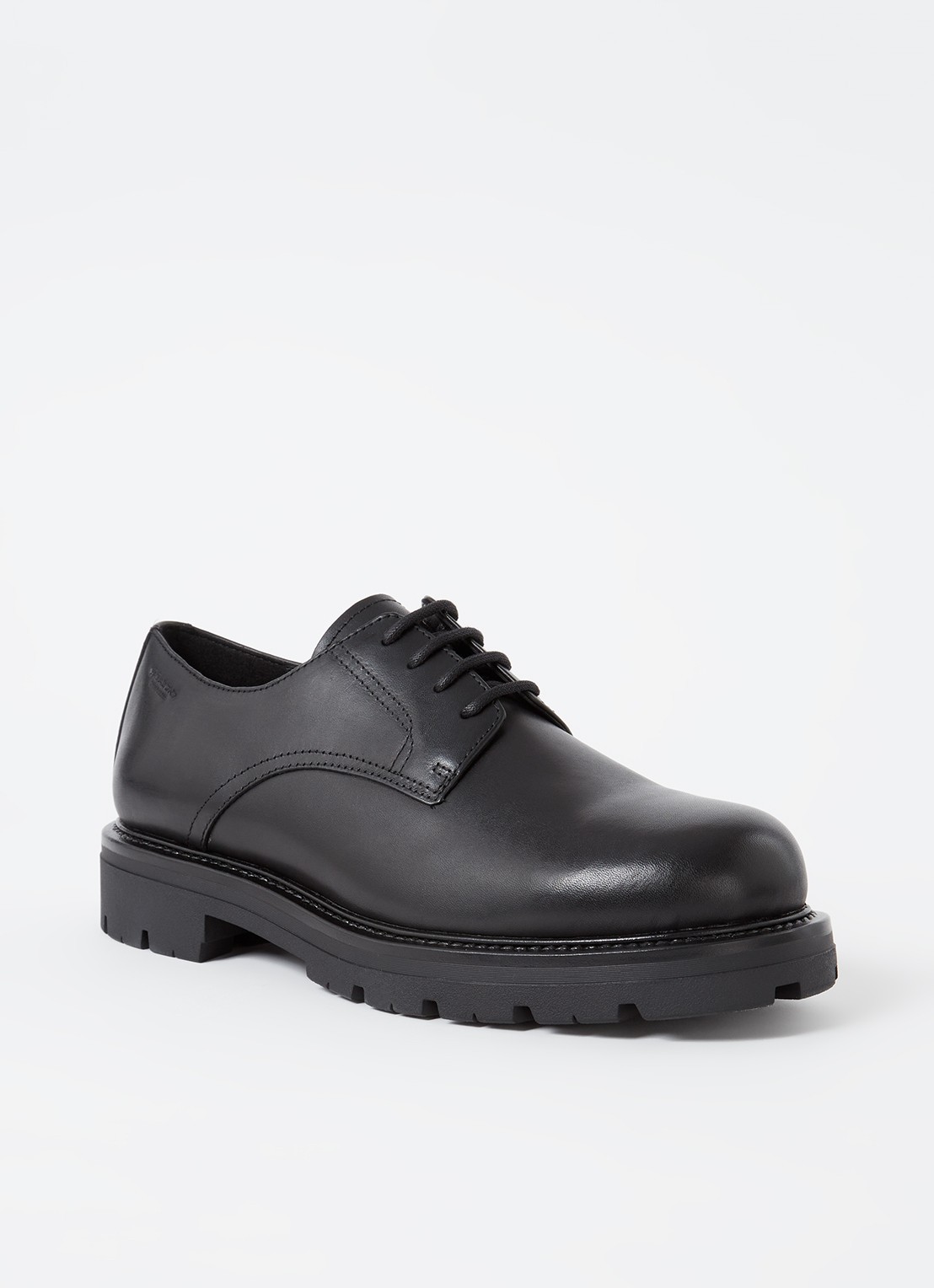 Vagabond Shoemakers Cameron veterschoen van leer - voorkant 4 zwart