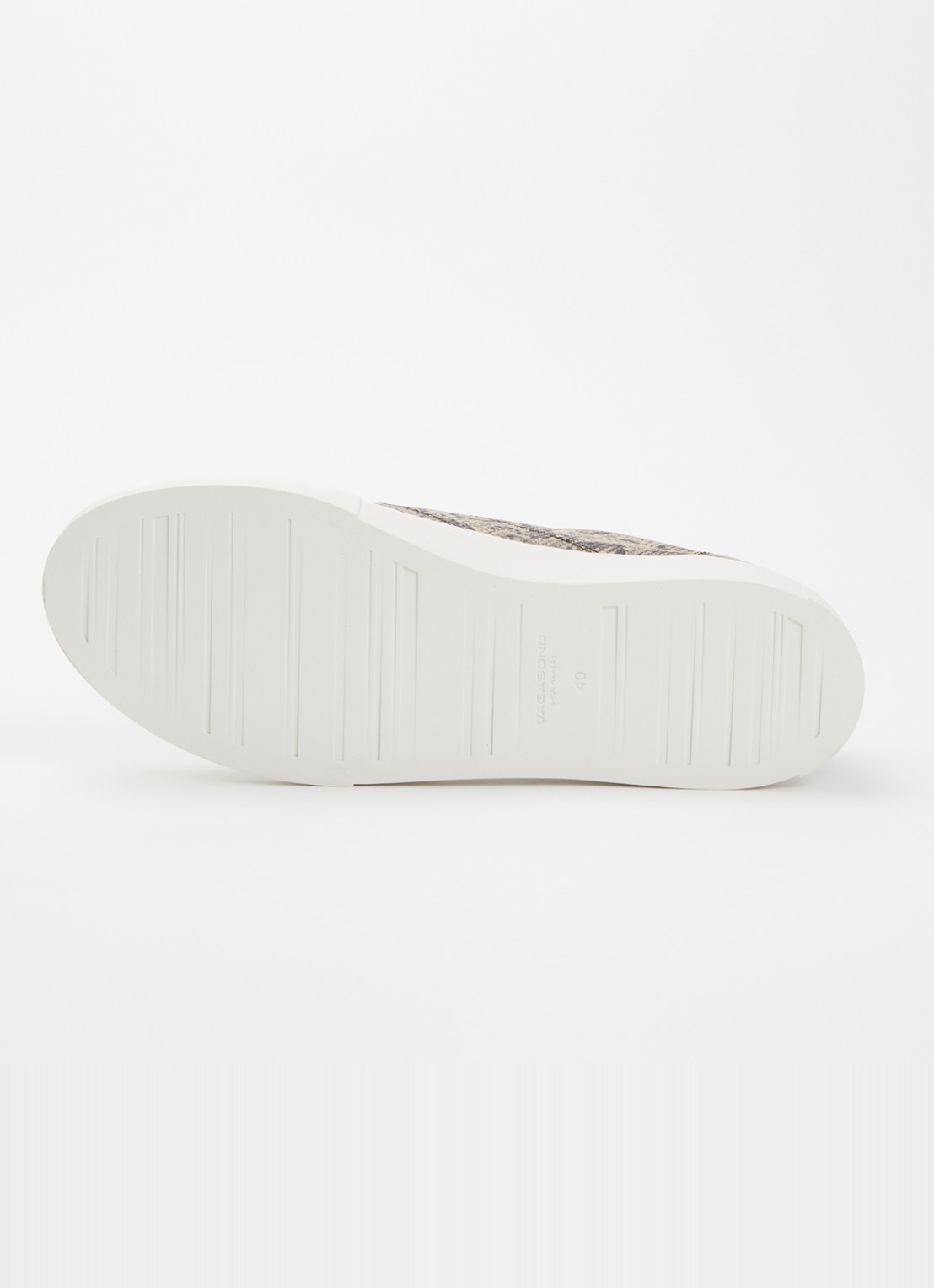 Vagabond Shoemakers Cody sneaker van geitenleer met slangenprint - detail 4 beige