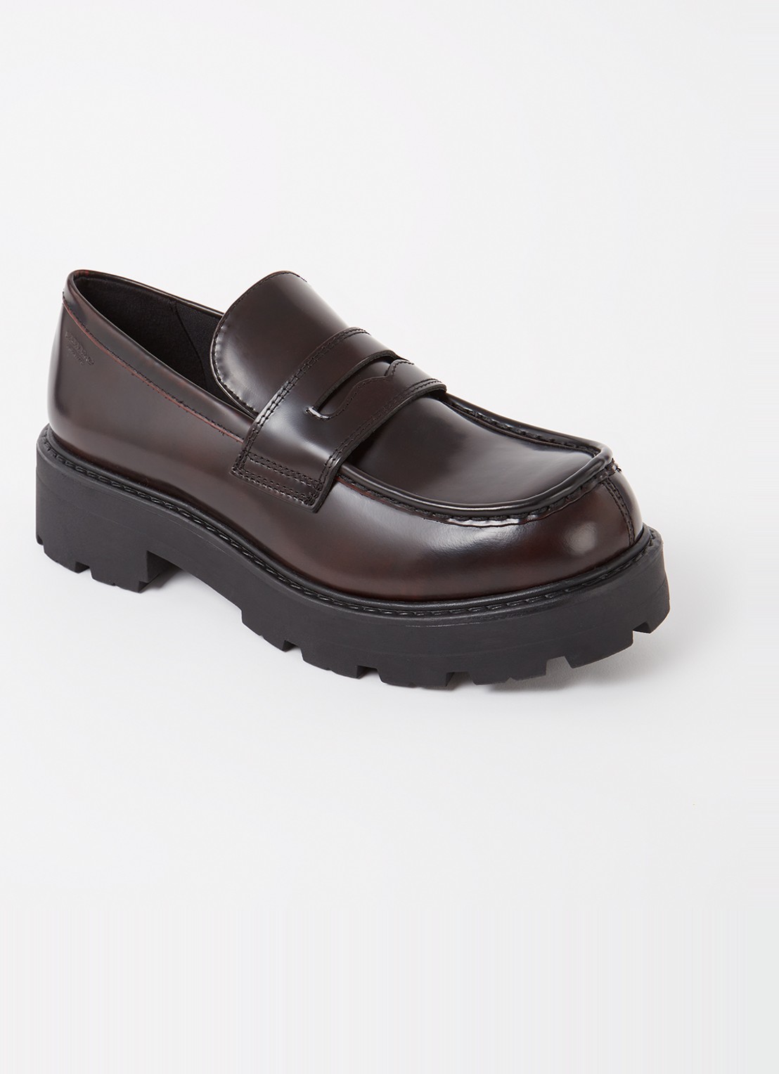 Vagabond Shoemakers Cosmo loafer van leer - voorkant bordeauxrood