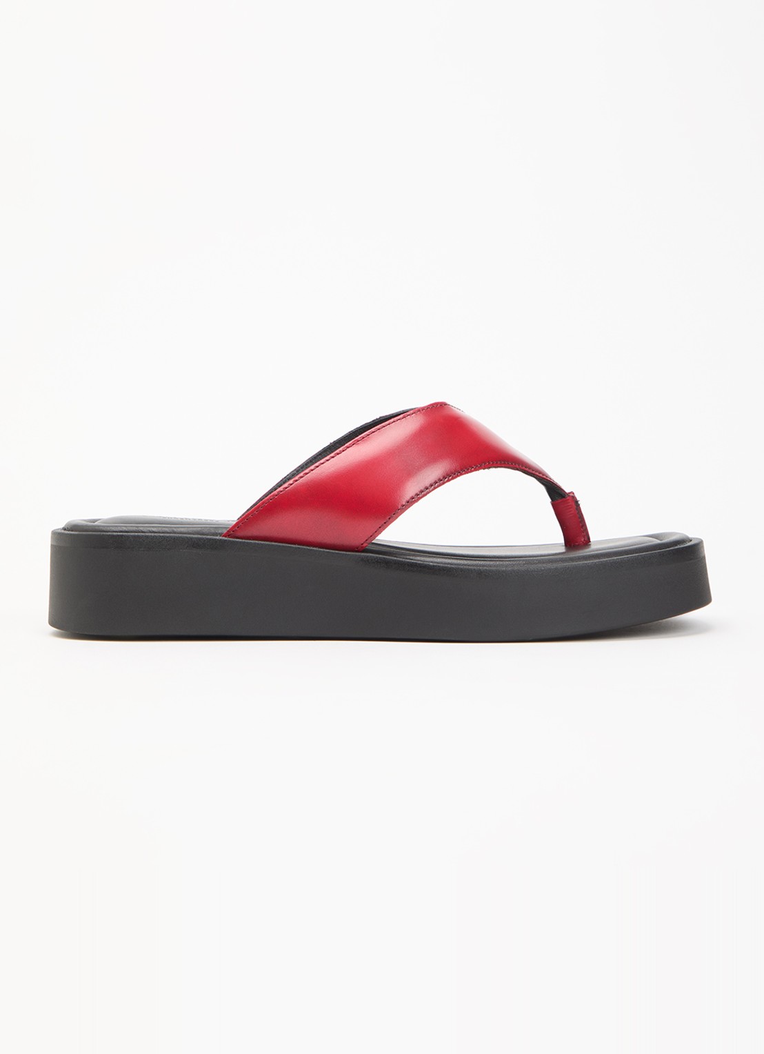 Vagabond Shoemakers Danya slipper van leer - voorkant 5 donkerrood