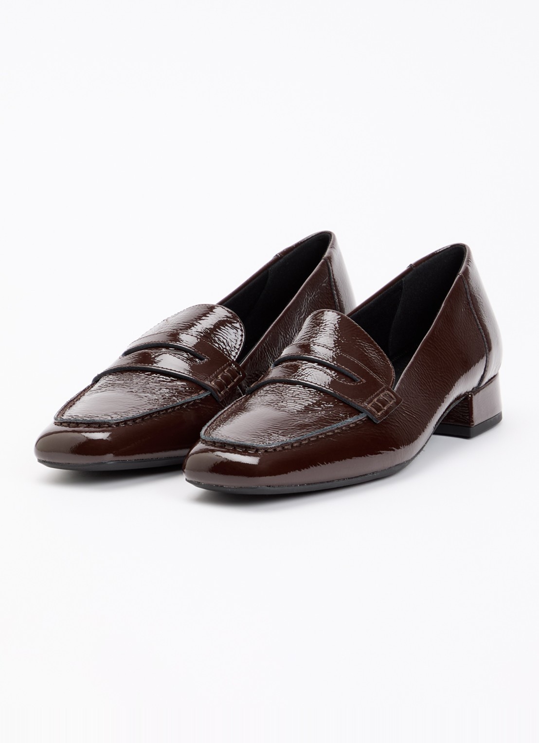 Vagabond Shoemakers Debbi loafer van leer met lakfinish - detail 2 donkerrood