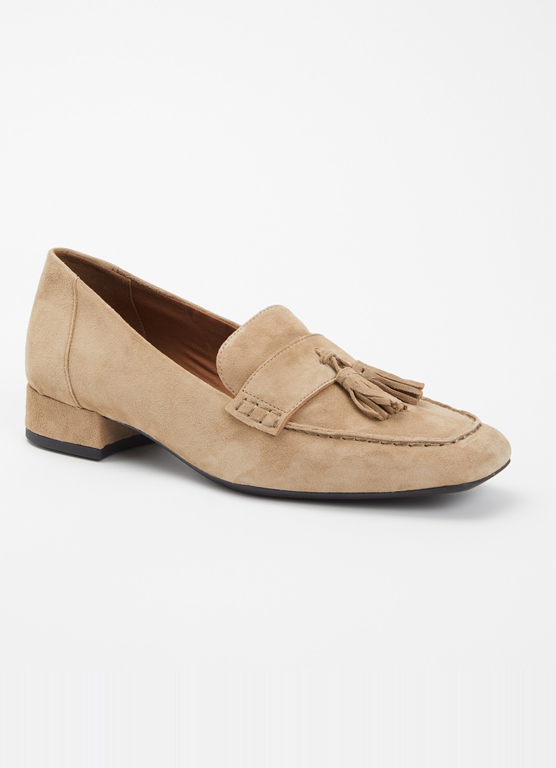 Vagabond Shoemakers Debbi loafer van suède - voorkant 4 beige