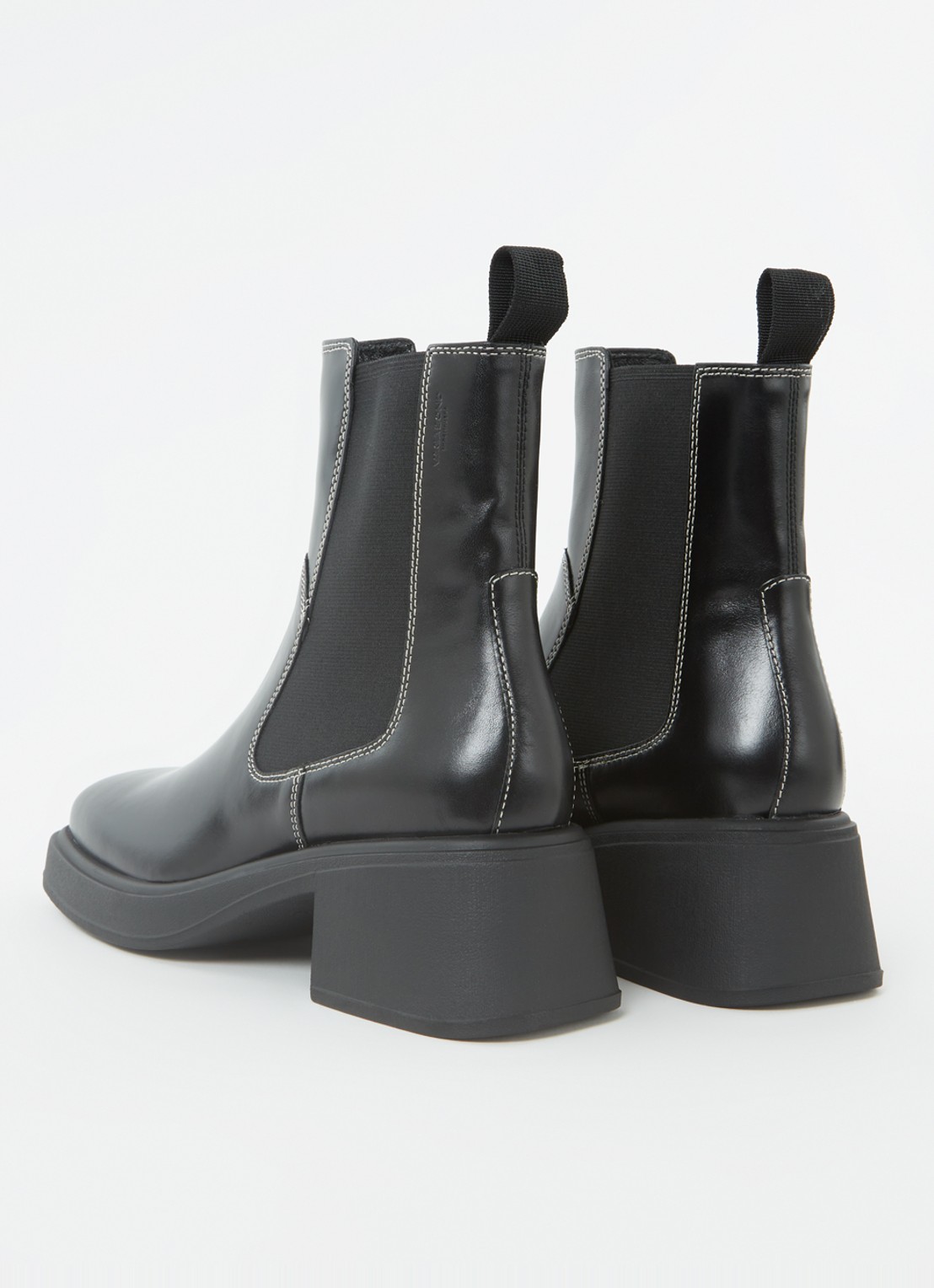 Vagabond Shoemakers Dorah chelsea boot van leer - achterkant zwart