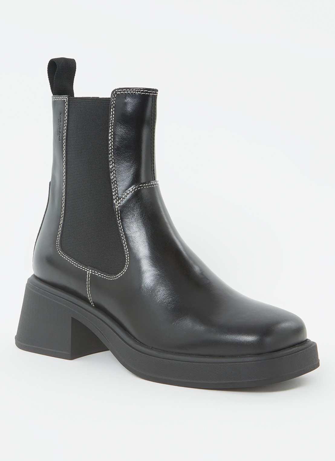 Vagabond Shoemakers Dorah chelsea boot van leer - voorkant 4 zwart