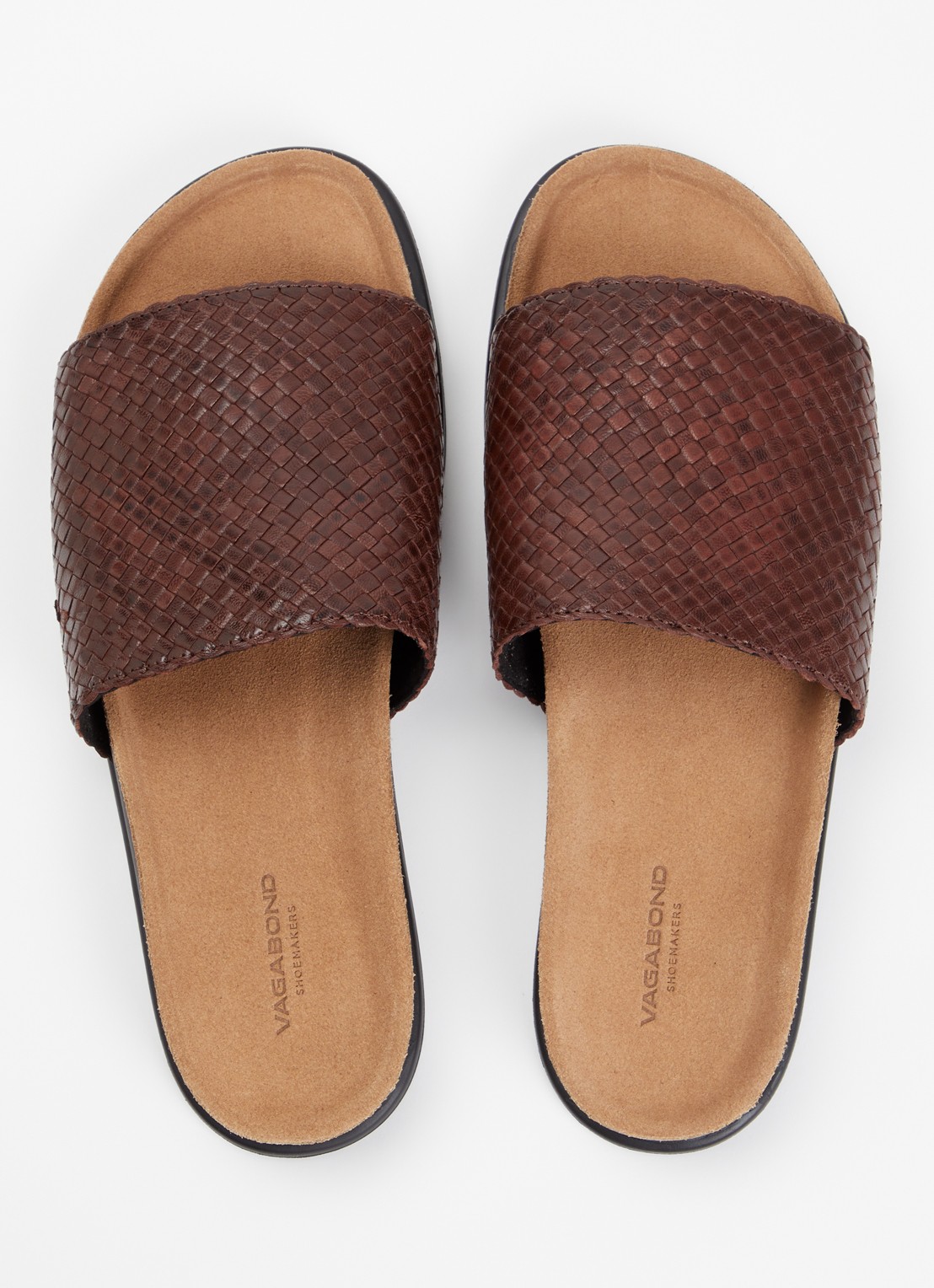 Vagabond Shoemakers Effie slipper van leer - detail 3 roodbruin