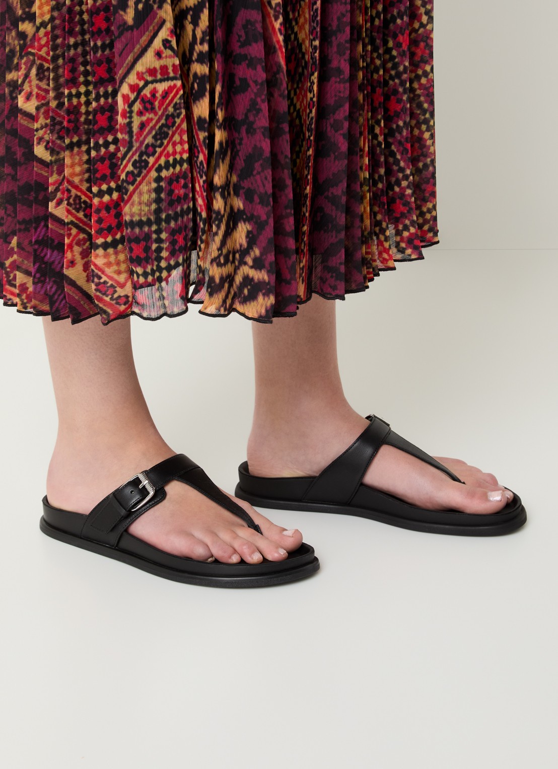 Vagabond Shoemakers Effie slipper van leer - voorkant 3 zwart