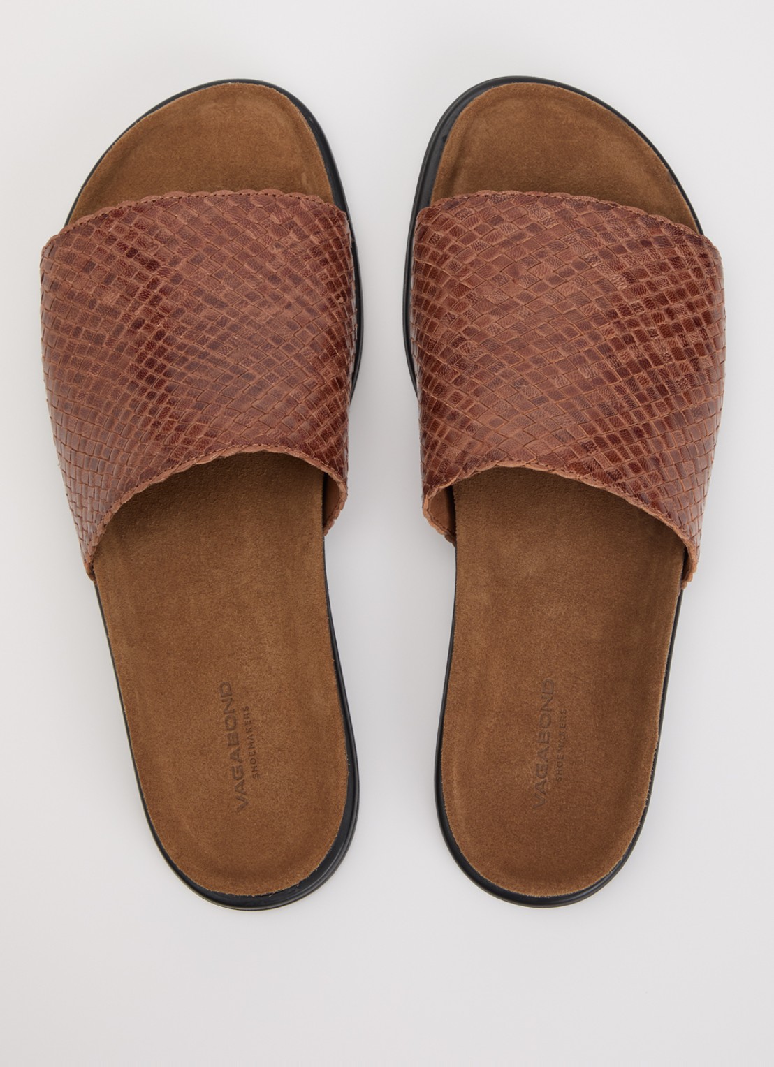 Vagabond Shoemakers Effie slipper van leer - detail 3 cognac
