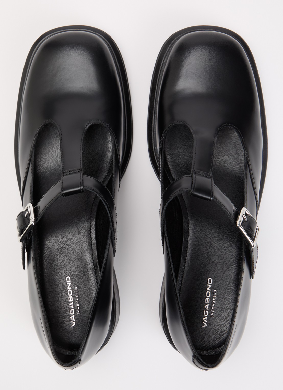 Vagabond Shoemakers Ellis Mary Jane loafer van leer  - detail 3 zwart