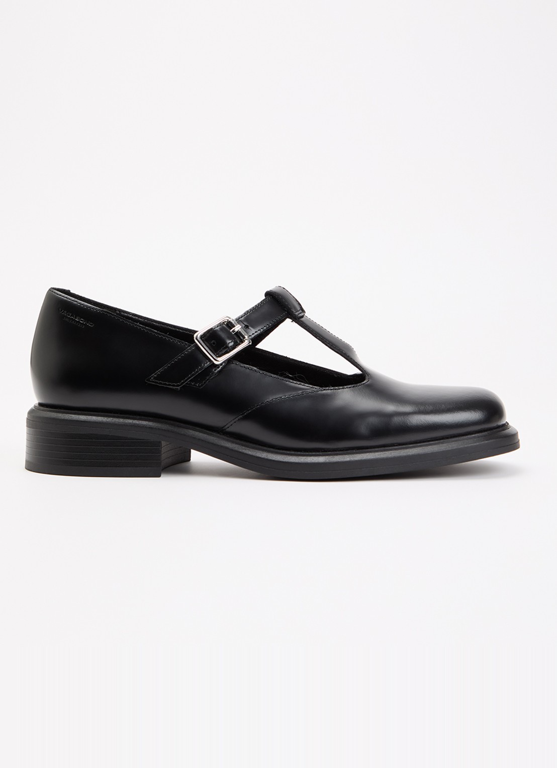 Vagabond Shoemakers Ellis Mary Jane loafer van leer  - voorkant 5 zwart