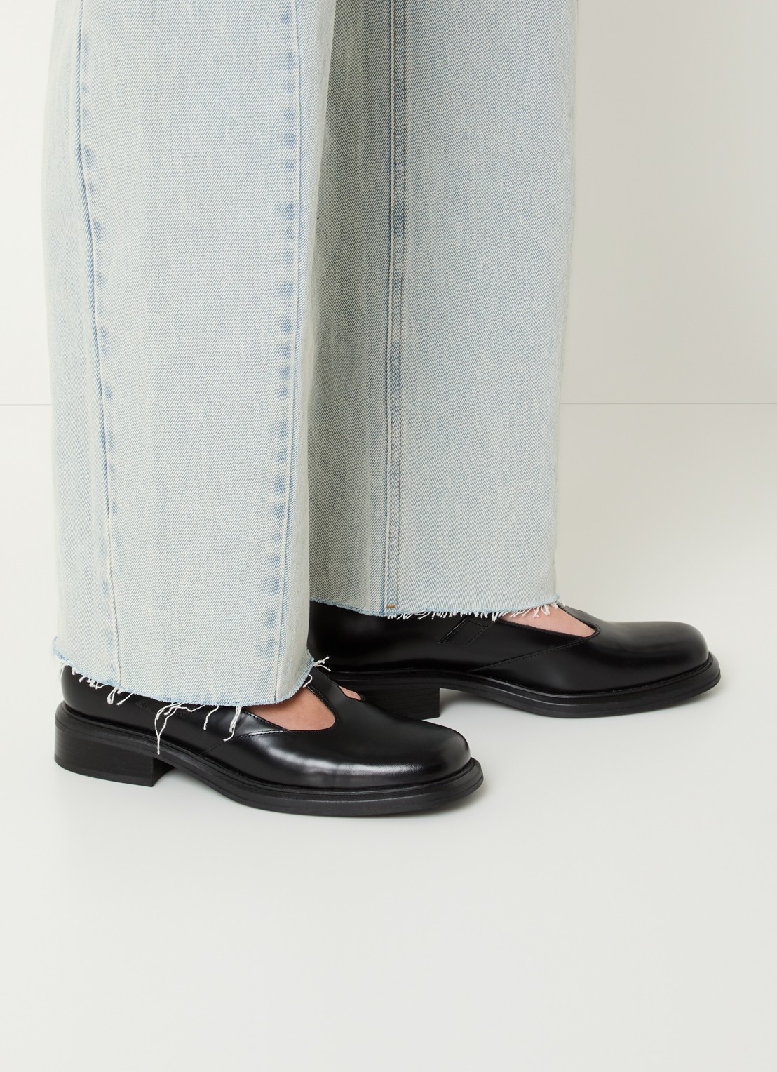 Vagabond Shoemakers Ellis Mary Jane loafer van leer  - voorkant 6 zwart