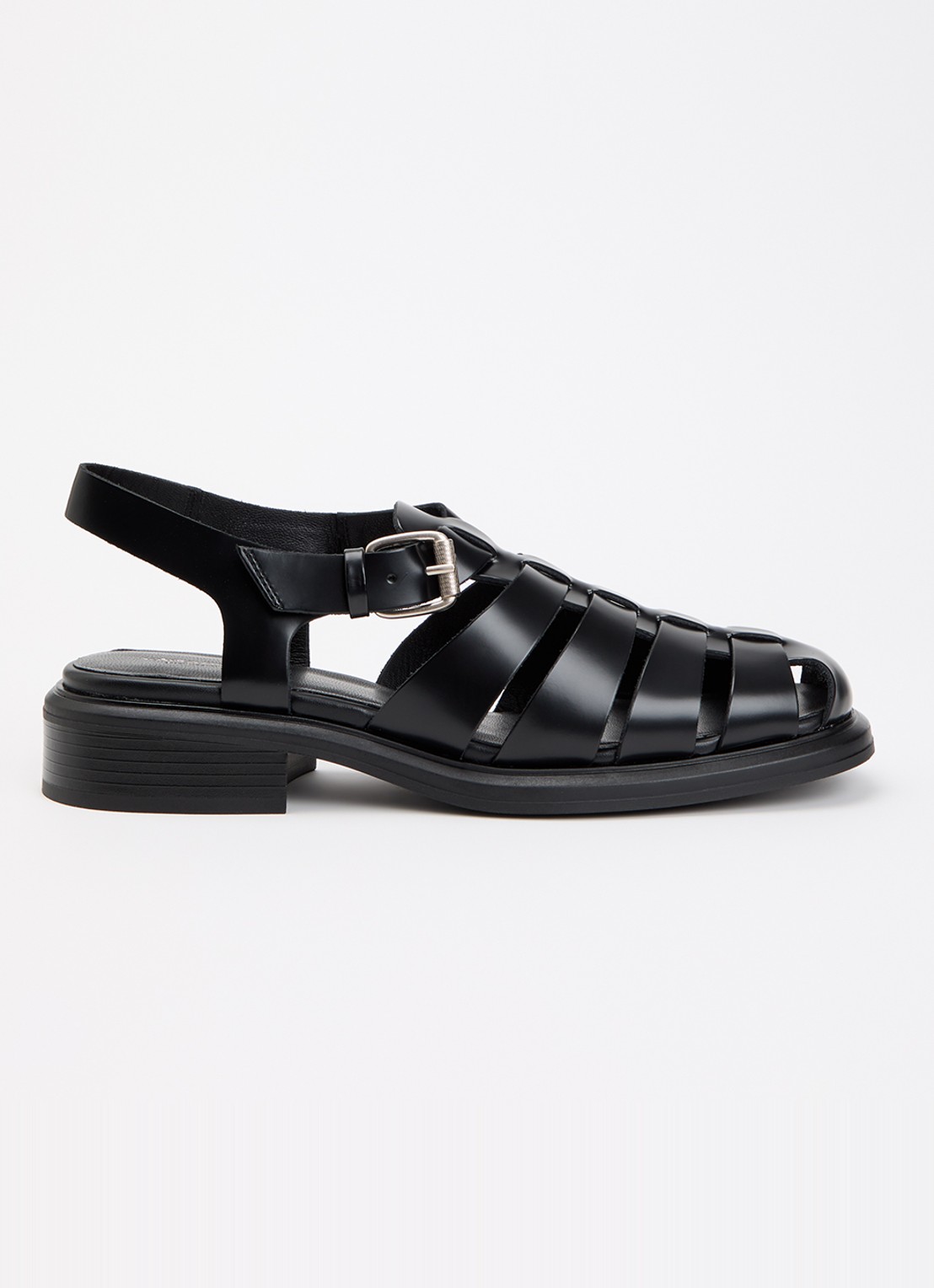 Vagabond Shoemakers Ellis sandalette van leer  - voorkant zwart