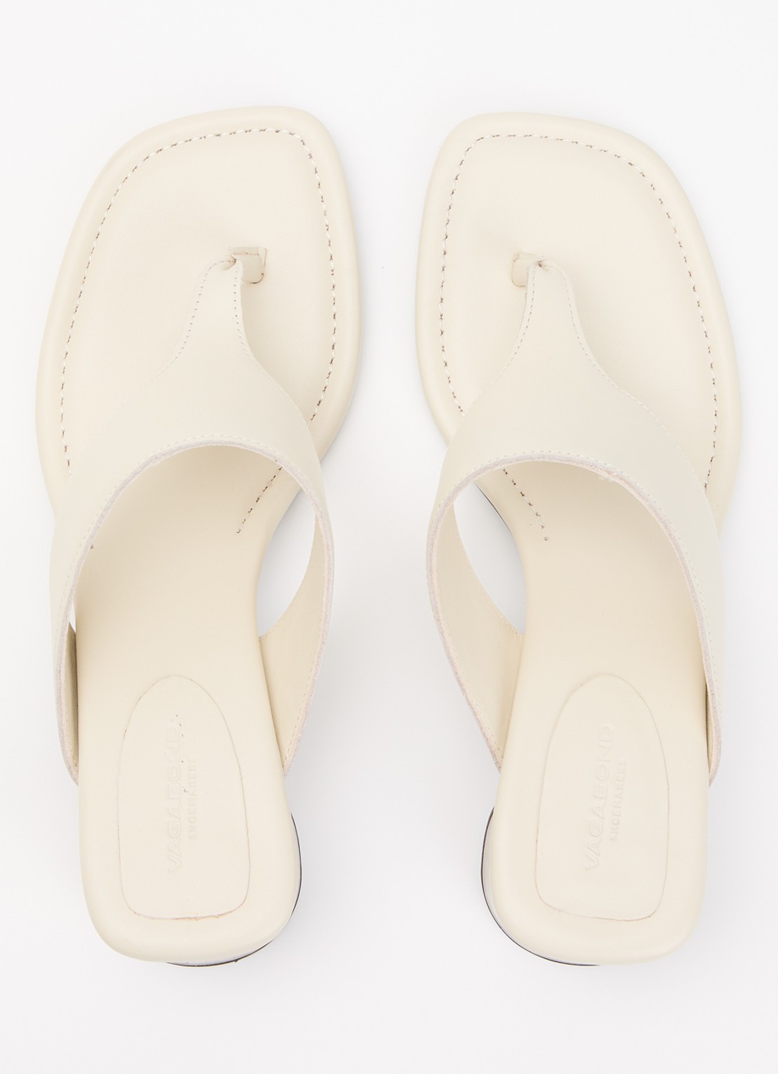 Vagabond Shoemakers Evie muiltje van leer - detail 2 creme