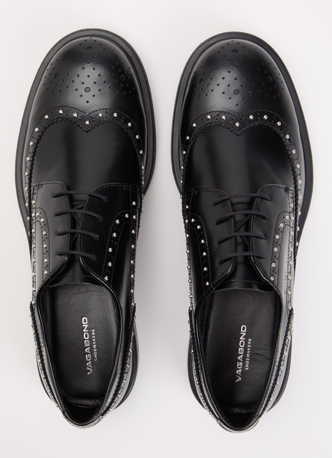 Vagabond Shoemakers Freya veterschoen van leer met studs - detail 5 zwart